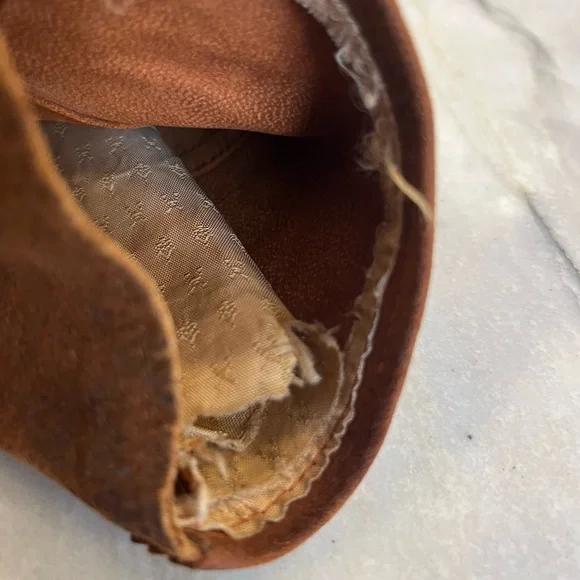 Vintage 60’s Brown Suede Western Fringe Jacket Sylvia Women Sz L Boho Hippie - Picture 15 of 16